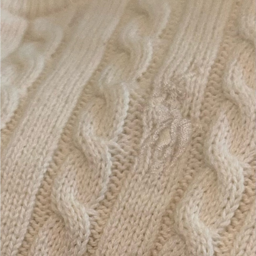 RALPH LAUREN Baby Girl Mini-Cable Cotton Sweater & Pant Set- Cream/ Size 6M - Picture 8 of 8